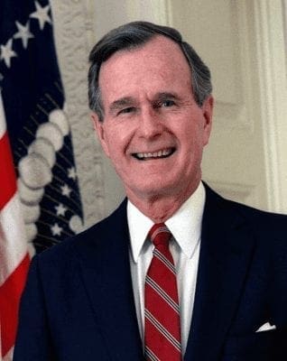 George h.w. bush y un abismo de contrastes con el actual régimen