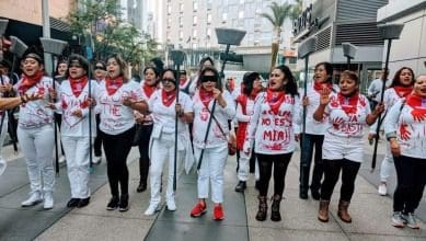 “el violador eres tú”: protestan trabajadoras de limpieza en los Ángeles