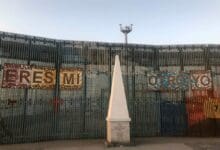 Muro actual del Parque de la Amistad visto desde Playas de Tijuana. FOTO: Valentin Gonzalez-Bohórquez