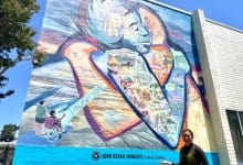 El mural "El abrazo de Long Beach", de Myisha Arellano